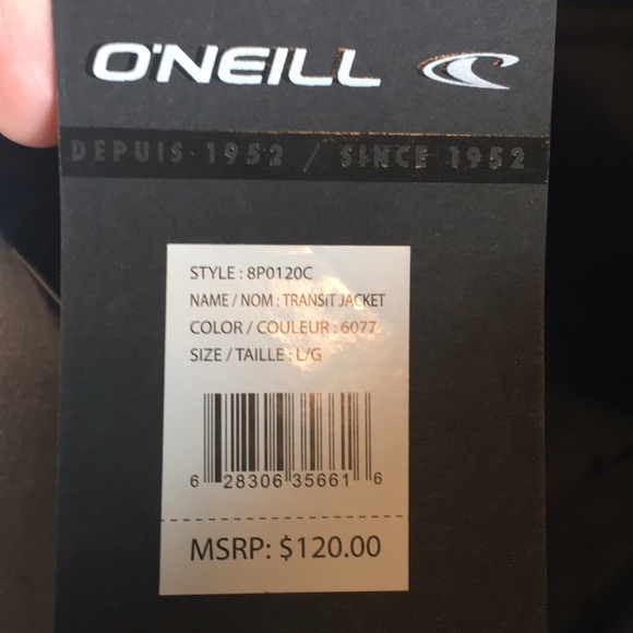 NWT/ O’Neill | men transit jacket large size coat - Picture 6 of 8